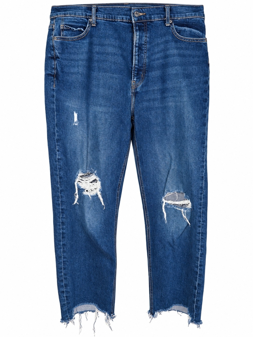 Old Navy Distressed Blue Ankle Cropped Jeans